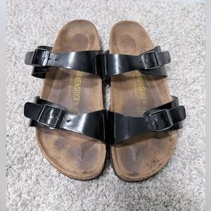 Birkenstock Glossy Black Sandals